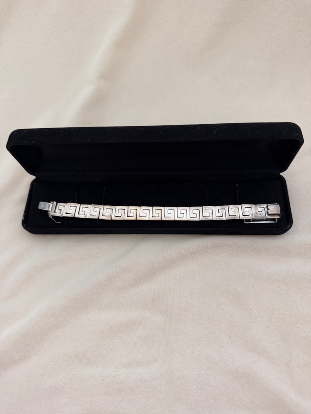 Sterling Silver Greek Key Bracelet - Silver - Picture 3 of 6